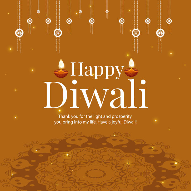 横幅设计节日的灯快乐排灯节图片下载