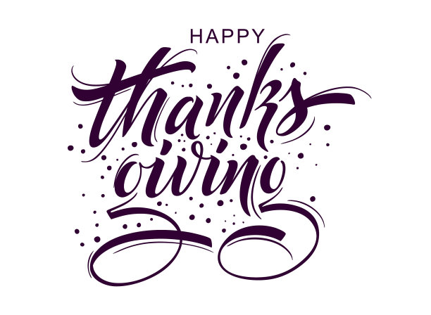 感恩节快乐用手写横幅图片下载