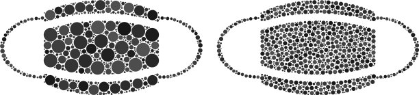 圆点冠状病毒口罩图标马赛克图片下载