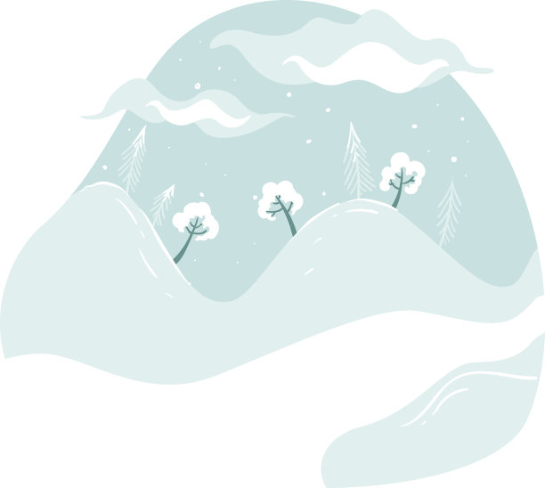 冬天多雪的天气有松林图片下载