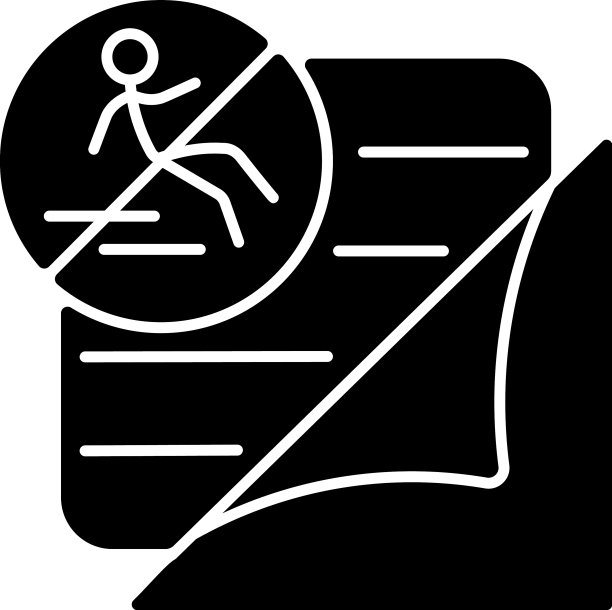 地毯防滑垫黑色字形图标图片下载