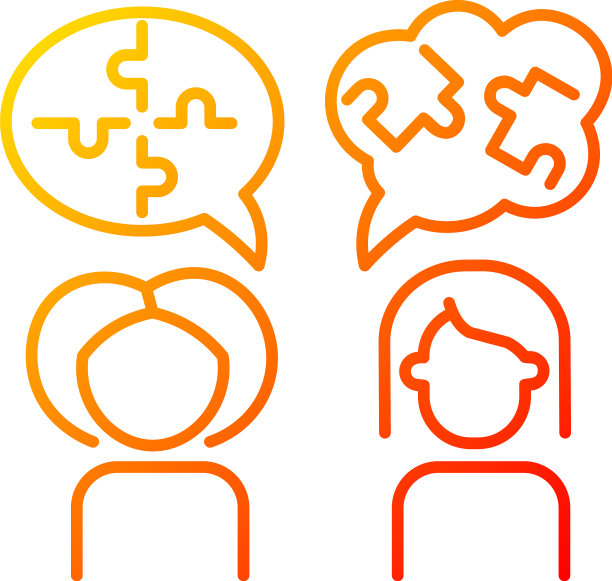 心理治疗梯度线性图标图片下载