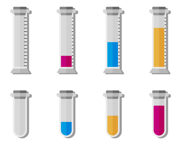 医用玻璃烧瓶和试管设置化学图片下载