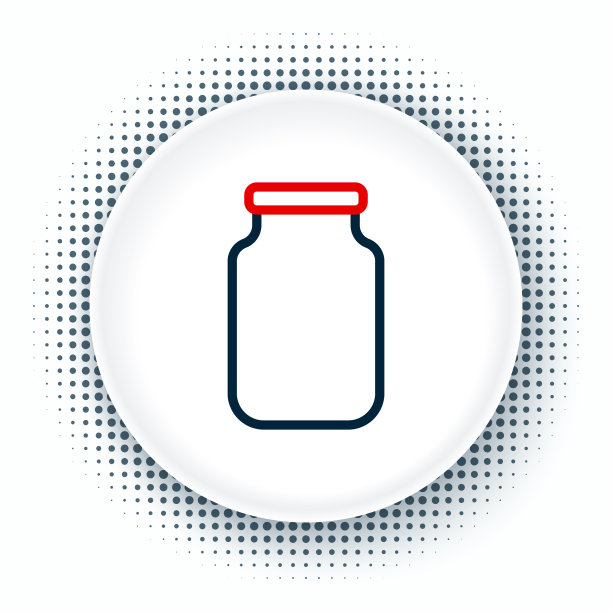 线玻璃罐与旋盖图标隔离上图片下载