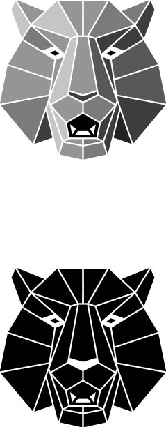 多边形符号2022年咆哮的男性黑色图片下载