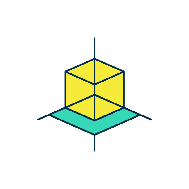 填充轮廓三维建模图标孤立在白色图片下载