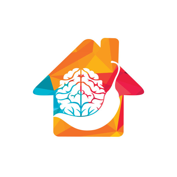 辣椒脑向量logo设计模板。麻辣智能标志设计理念。图片下载