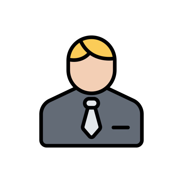 商人线彩色填充图标孤立在白色背景。办公室职员职业彩色矢量图标设置为网页设计，ui，移动应用程序，打印polygraphy和促销业务图片下载