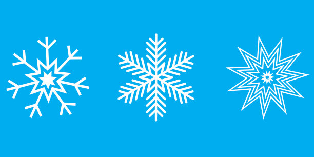 冬季白色雪花蓝色背景图片下载