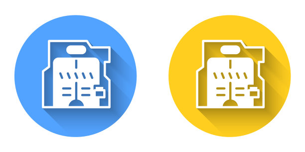 白色未来主义滑动门图标孤立与图片下载