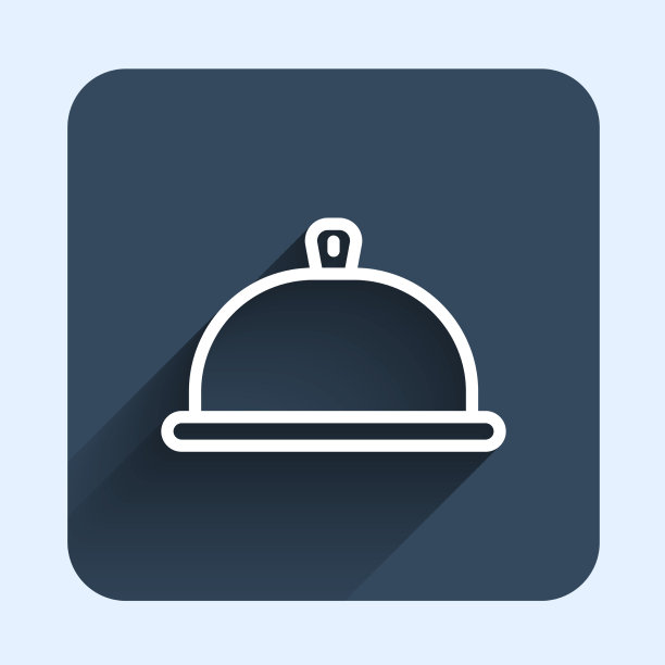 白线覆盖着托盘上的食物图标图片下载