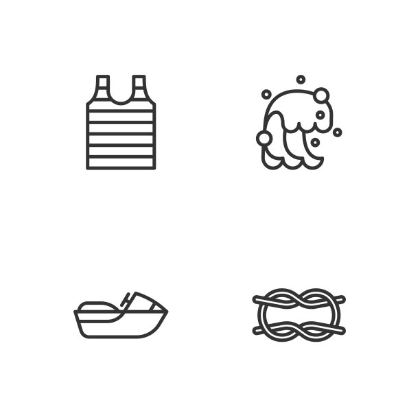 设置线航海绳结水上摩托艇条纹图片下载