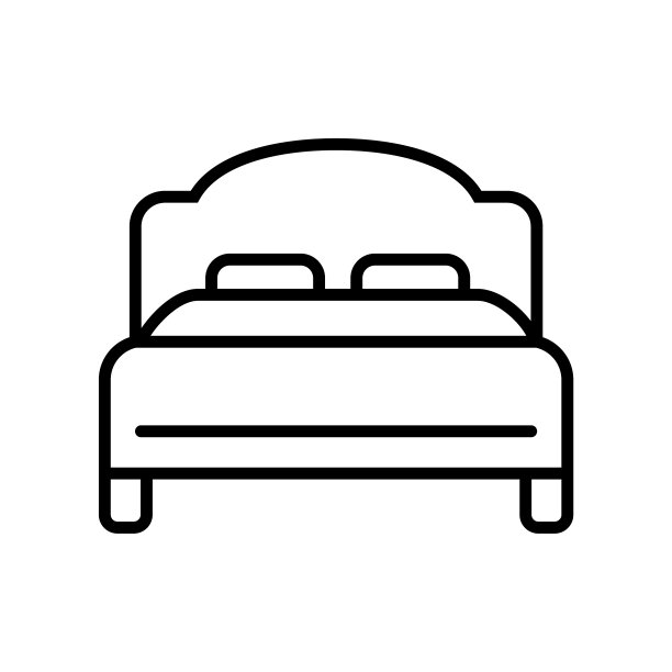 床图标在轮廓风格图片下载