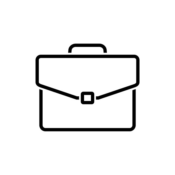 轮廓风格的公文包图标图片下载