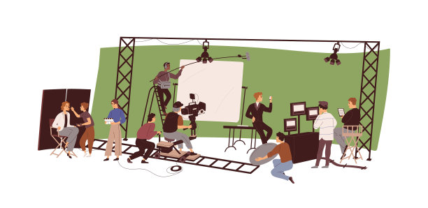 导演、摄影师、演员在电影制作过程中图片下载