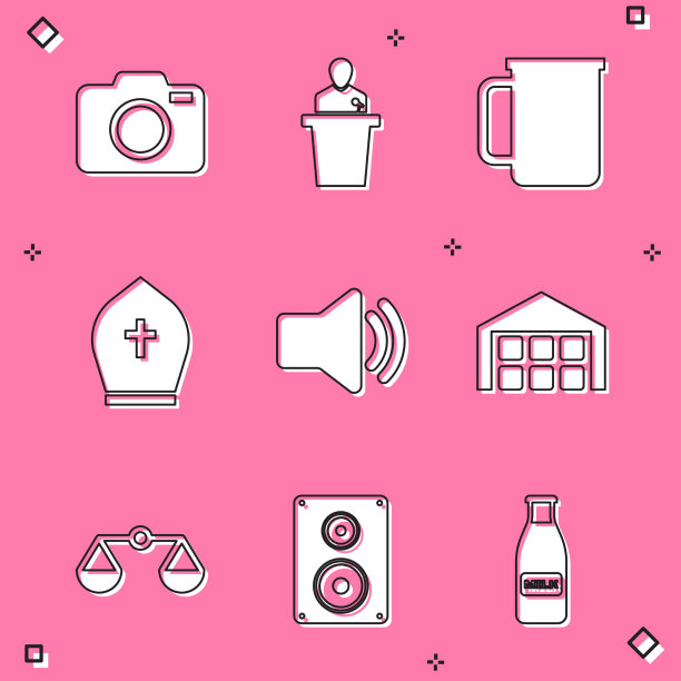 设置照片相机扬声器咖啡杯教皇帽图片下载