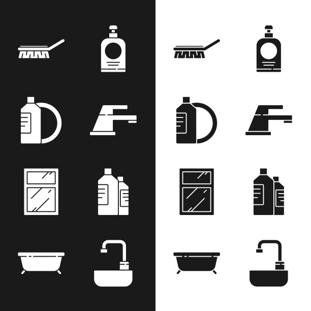 设置水龙头洗洁精瓶和盘子图片下载