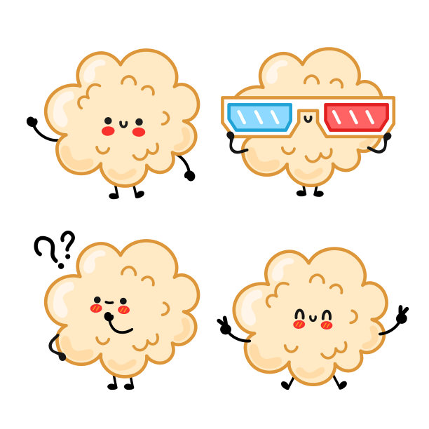 可爱快乐有趣的爆米花集合图片下载