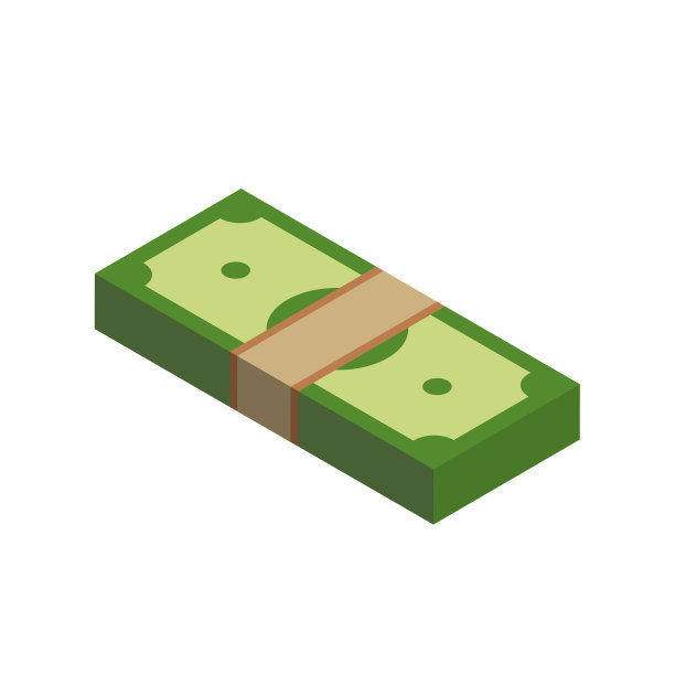 向量美元纸币和硬币，图标插图和向量图片下载