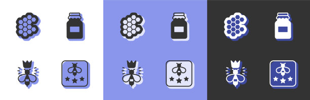 套装式蜂王和罐装蜂蜜图片下载