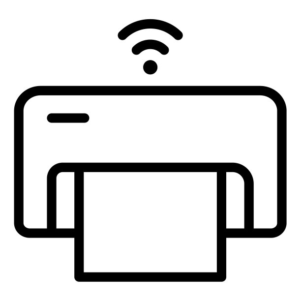 单个无线物联网Wi-Fi打印机图标图片下载