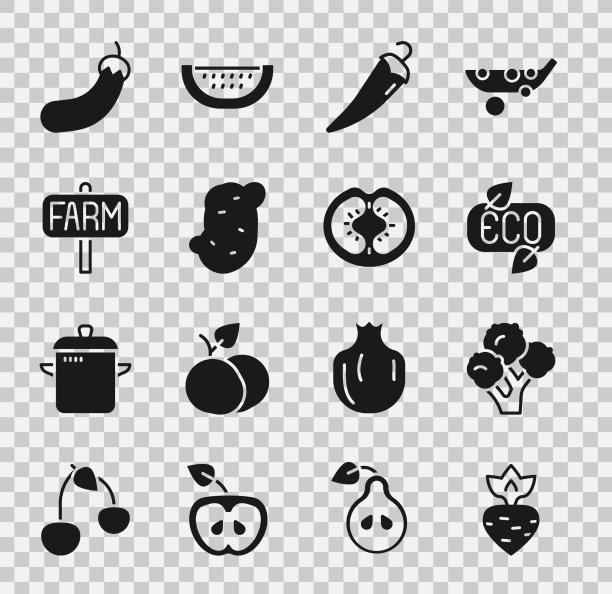 设萝卜花椰菜叶生态符号辣椒图片下载