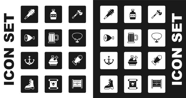 木斧啤酒杯鸡腿狼牙棒用图片下载