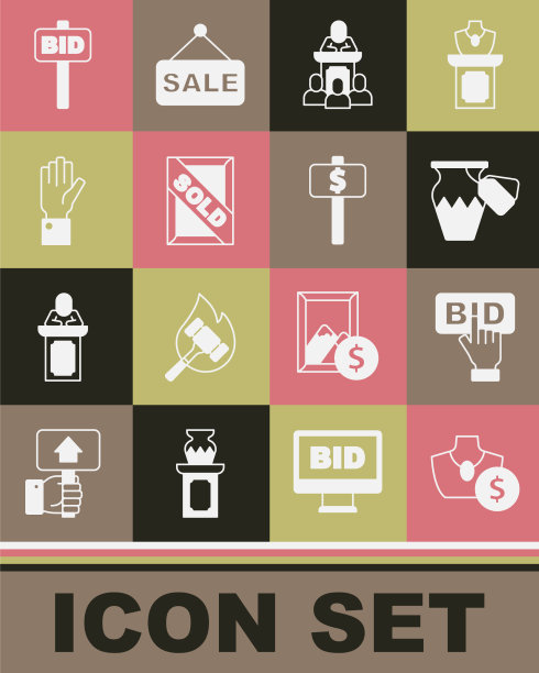 集拍卖珠宝拍卖叫价古花瓶图片下载