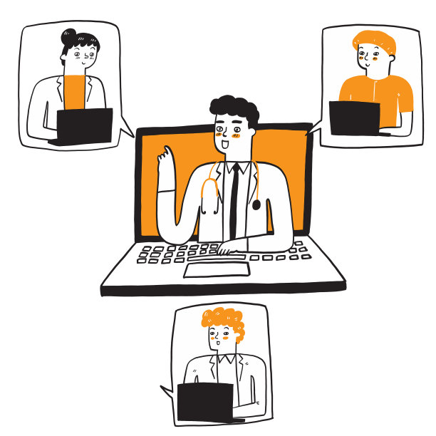 医生们开会讨论疾病的治疗图片下载