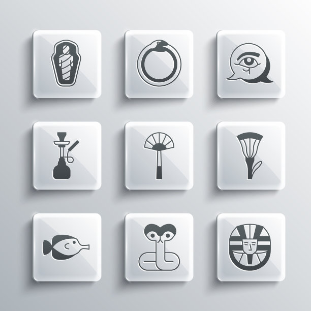 集蛇埃及法老莲花扇蝶图片下载