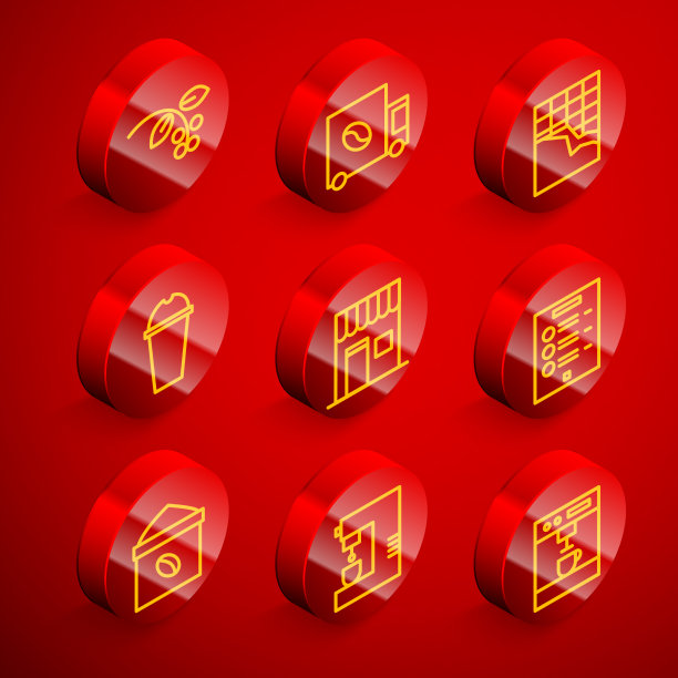 设置线咖啡豆分支街头卡车机图片下载