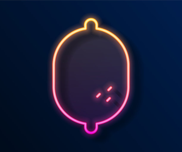 发光的霓虹灯线柠檬图标孤立在黑色图片下载