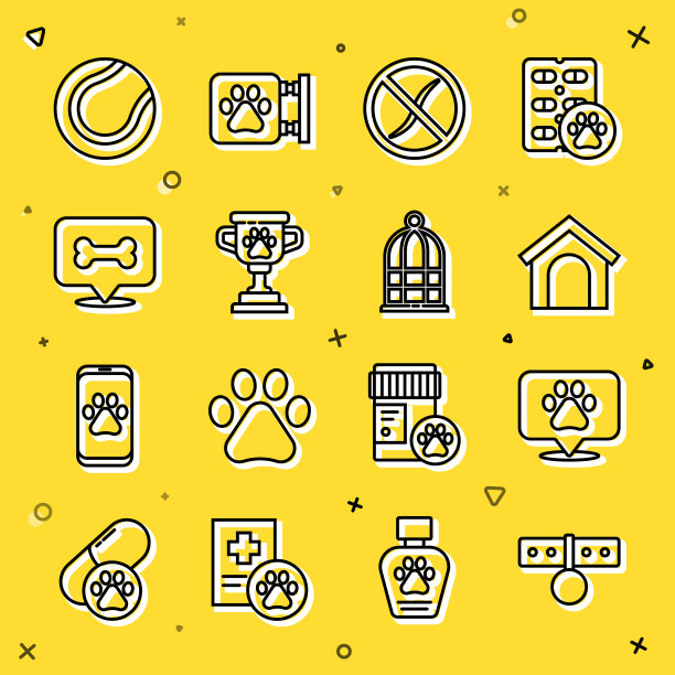 设置带姓名标签的线领定位兽医图片下载