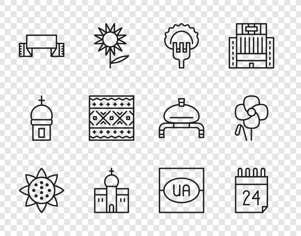 设定线向日葵独立日乌克兰图片下载