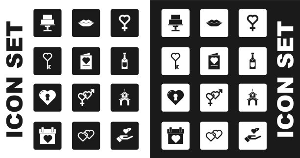 设置女性符号贺卡钥匙心图片下载