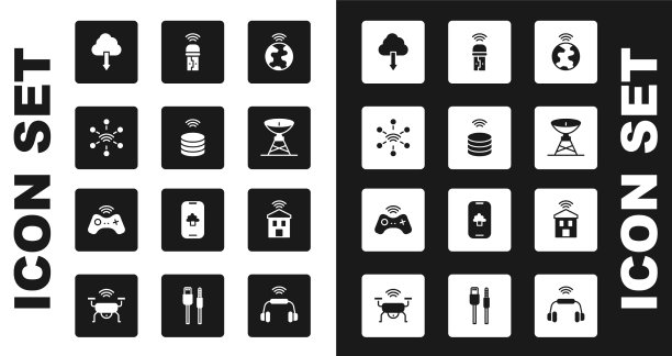 设置全球科技智能数据服务器网络图片下载