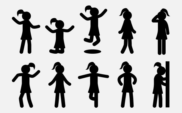 简单的女孩轮廓让女人与众不同图片下载