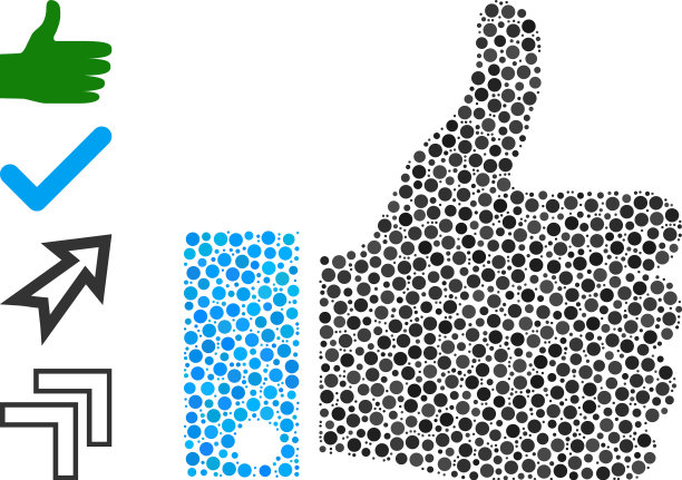 圆点和其他点的点状拼贴图片下载