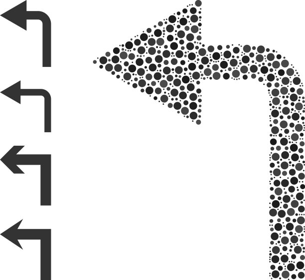 带奖金的圆形圆点左侧拼贴画图片下载