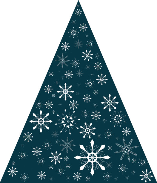 雪树雪花抽象圣诞树图片下载