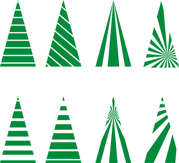 树集抽象几何圣诞树图片下载