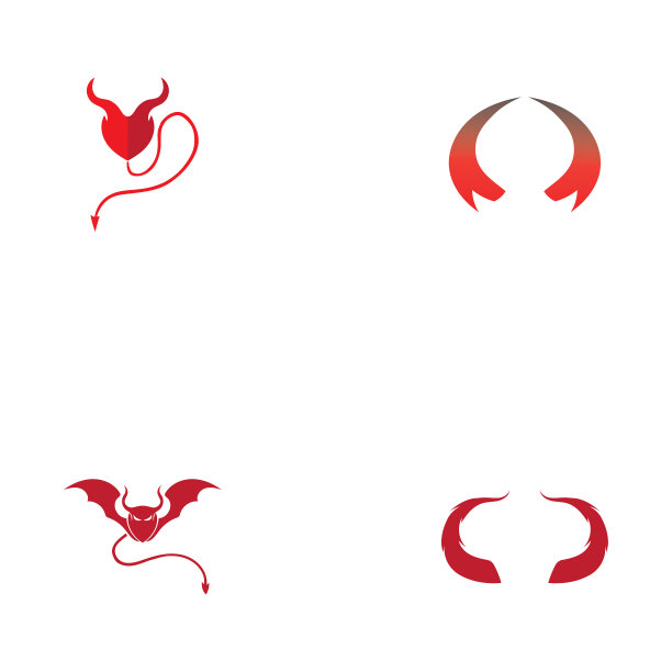 魔鬼号角图标设计模板图片下载