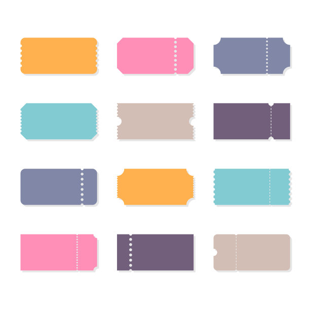 一套模板的入口票空白票图片下载