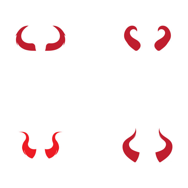 魔鬼号角图标设计模板图片下载