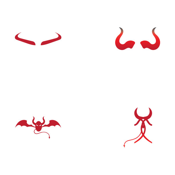 魔鬼号角图标设计模板图片下载