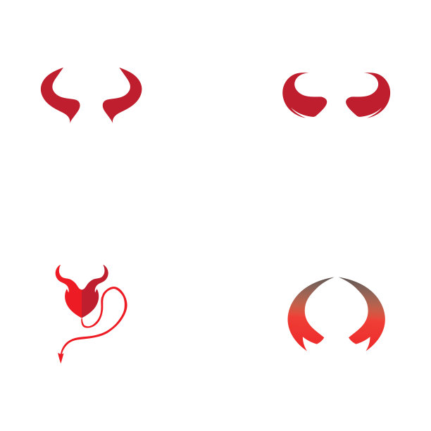 魔鬼号角图标设计模板图片下载