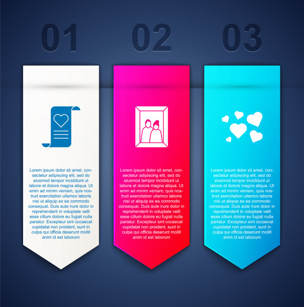 附有情人节心形相框的信封图片下载