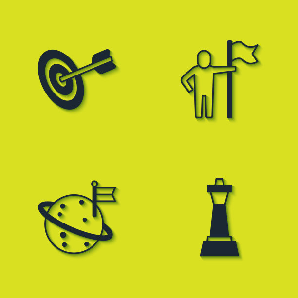 设定目标象棋月亮与旗帜和人持有图片下载