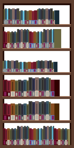白色背景的书柜图片下载
