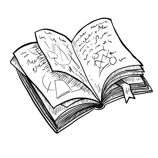 炼金术书孤立在白色图片下载